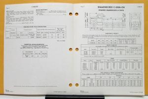 1969 Diamond REO Truck Model C-9086-OH Specifications Brochure