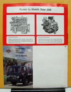 1971 Diamond REO Truck Model CF-83 Tilt Cab Forward Sales Brochure