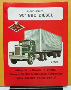 1974 Diamond REO Truck Model C 90D BBC Diesel Sales Brochure