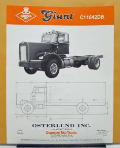 1981 Diamond REO Truck Model C11642DB Specification Sheet