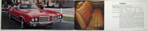 1972 Oldsmobile Toronado 98 Delta 88 Cutlass Wagons Color Sales Brochure Orig