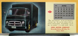 1953 Diamond T Truck Model Tilt Cab With June Calendar Sales Card