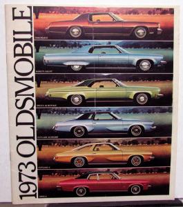 1973 Oldsmobile Full Line Color Sales Brochure Toronado 98 88 Cutlass Omega