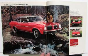 1973 Oldsmobile Full Line Color Sales Brochure Toronado 98 88 Cutlass Omega