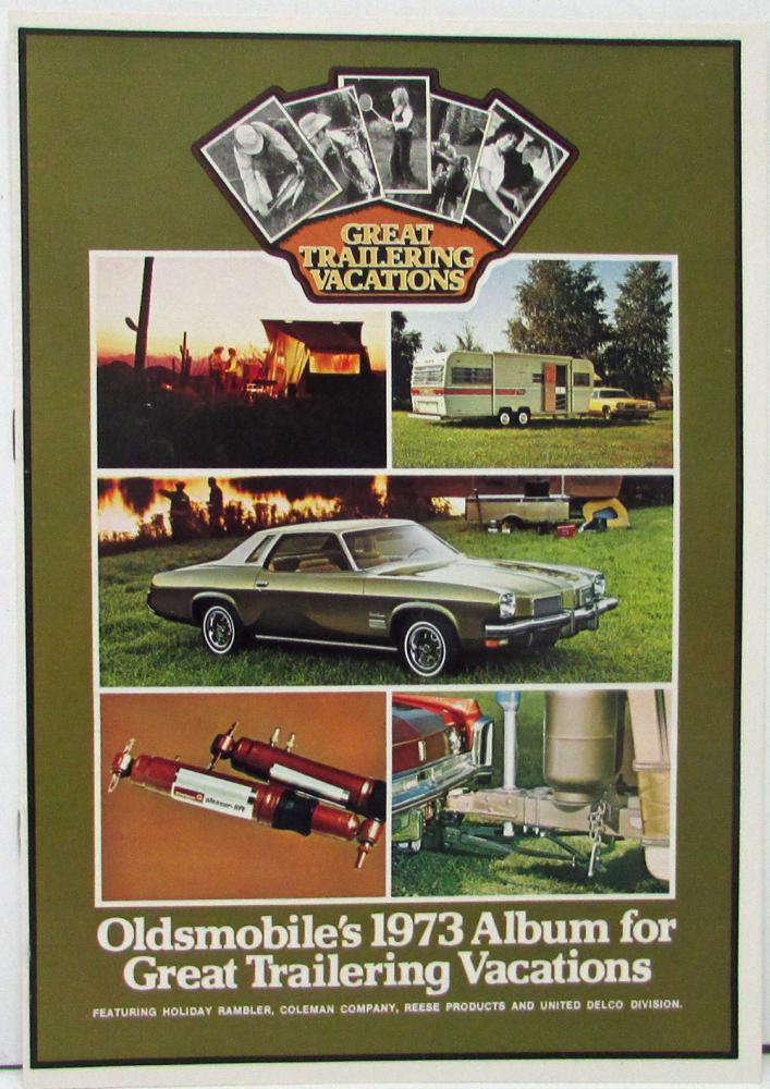 1973 Oldsmobile Trailering Sales Brochure Holiday Rambler Coleman Reese