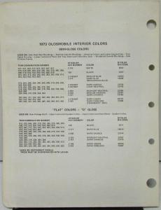 1973 Oldsmobile PPG Paint Chips Original 88 98 F85 Toronado Cutlass Omega