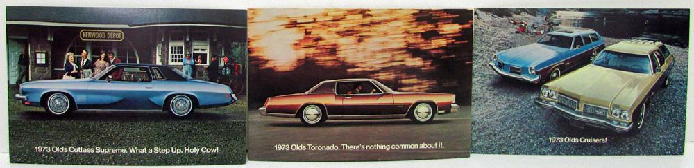 1973 Oldsmobile Cutlass Toronado Cruiser Original Color Postcard Set of 3