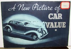 1935 Plymouth Dealer Brochure De Luxe Models Silver Metallic Highlights Nice