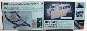 1935 Plymouth Dealer Brochure De Luxe Models Silver Metallic Highlights Nice