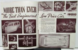 1935 Plymouth Dealer Sales Brochure 6 Body Types First High Speed Safety Car