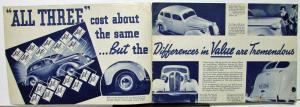1937 Plymouth Dealer Sales Brochure De Luxe Models Bluetone Biggest Value