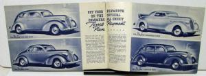 1937 Plymouth Dealer Sales Brochure De Luxe Models Bluetone Biggest Value