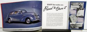 1937 Plymouth Dealer Color Sales Brochure De Luxe Models Sedan Coupe Original