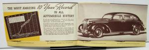 1938 Plymouth Dealer Sales Brochure Folder De Luxe Models The Jubilee 10th Anniv