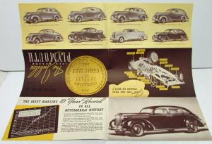 1938 Plymouth Dealer Sales Brochure Folder De Luxe Models The Jubilee 10th Anniv