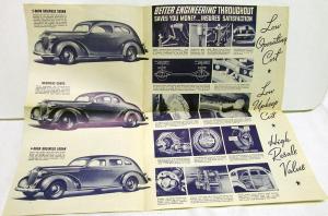 1938 Plymouth Dealer Sales Brochure Folder Business Models Bluetone Original