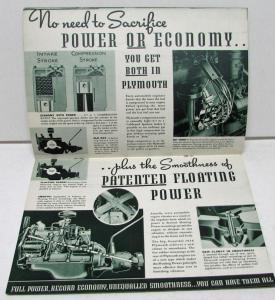 1938 Plymouth Dealer Sales Brochure Deluxe Models Greentone Original