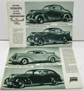 1938 Plymouth Dealer Sales Brochure Deluxe Models Greentone Original