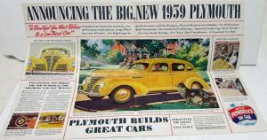 1939 Plymouth Dealer Color Sales Brochure Folder De Luxe & Roadking Models