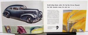 1939 Plymouth Dealer Color Sales Brochure De Luxe Models Features Options