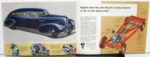 1939 Plymouth Dealer Color Sales Brochure De Luxe Models Features Options