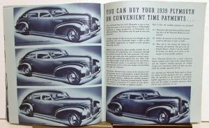 1939 Plymouth Dealer Sales Brochure De Luxe Models Bluetone Features