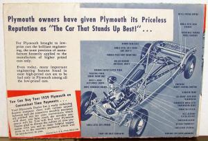 1939 Plymouth Dealer Sales Brochure Folder Roadking & De Luxe Models Features