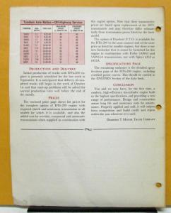 1961 1962 Diamond T Truck DT6 200 Super Service Engine Sales Brochure