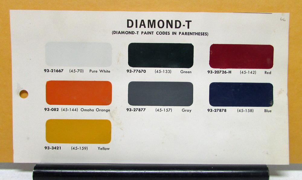 1966 Diamond T Truck Paint Chips