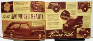 1940 Plymouth Dealer Sales Brochure De Luxe Models Coupe Sedan Original