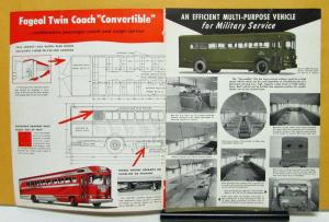 1952 Fageol Vans Twin Coach Convertible Sales Brochure