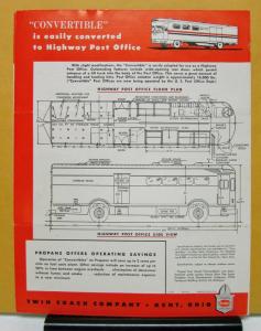 1952 Fageol Vans Twin Coach Convertible Sales Brochure