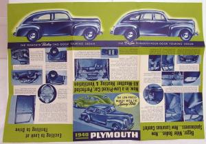 1940 Plymouth Dealer Sales Brochure Folder De Luxe Roadking Features