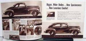 1940 Plymouth Dealer Sales Brochure De Luxe Roadking Browntone Features