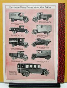 1927 1928 Federal Knight Truck Model One Ton Bevel Drive Sales Brochure