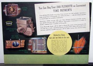 1940 Plymouth Dealer Color Sales Brochure DeLuxe Models & Woody Station Wagon