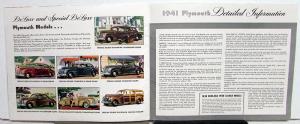 1941 Plymouth Dealer Color Sales Brochure Here