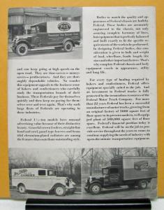 1928 1929 1930 Federal Truck Bakers and Confectioners Sales Folder