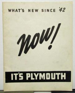 1946 Plymouth Dealer Sales Brochure What