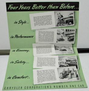 1946 Plymouth Dealer Brochure Mailer Special De Luxe Woody Wagon Convertible