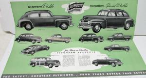 1946 Plymouth Dealer Brochure Mailer Special De Luxe Woody Wagon Convertible