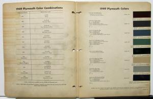 1949 Plymouth Color Paint Chips Leaflets Du Pont Original