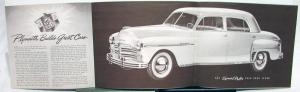 1949 Plymouth Dealer Sales Brochure Folder Browntone Special & De Luxe Woody