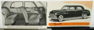 1949 Plymouth Dealer Sales Brochure Questions And Answers Features