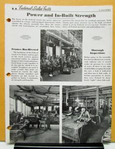 1935 Federal Truck Sales Facts Bulletins Group of 4