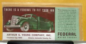 1937 1938 Federated Truck To Fit Your Truck Ink Blotter