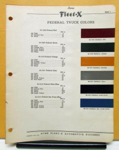 1940 Federal Truck Paint Chips By Acme