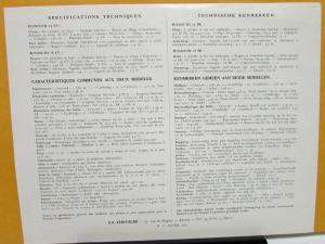 1952 Plymouth Foreign Dealer Color Data Sheet French & Dutch Text Belgian Market