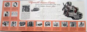 1952 Plymouth Dealer Sales Brochure Folder Power Flow Engine Original