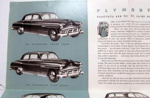 1952 Plymouth Dealer Sales Brochure Folder Power Flow Engine Original